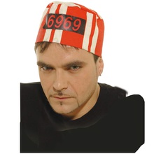 cappello stoffa carcerato rosso