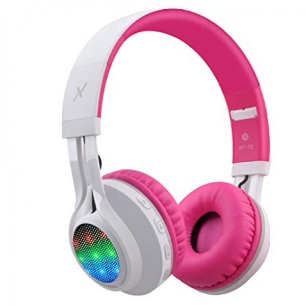 cuffia bluetooth rosa/celeste