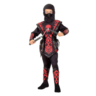 costume skull ninja 7-9 anni