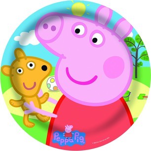 piatto piano peppa pig per asilo in melamina