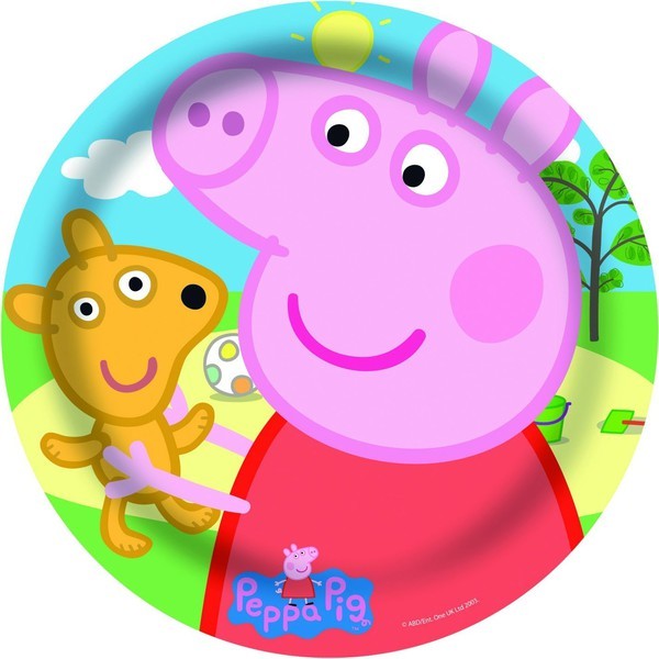 piatto piano peppa pig per asilo in melamina