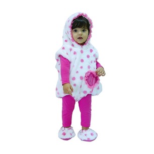 costume saccottino bianco pois rosa 3 mesi