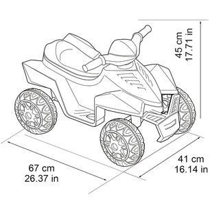 quad racy 6v rosso