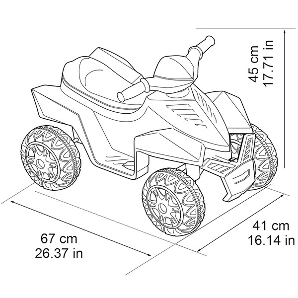 quad racy 6v rosso