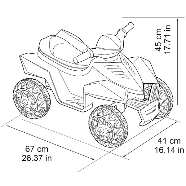 quad racy 6v rosso