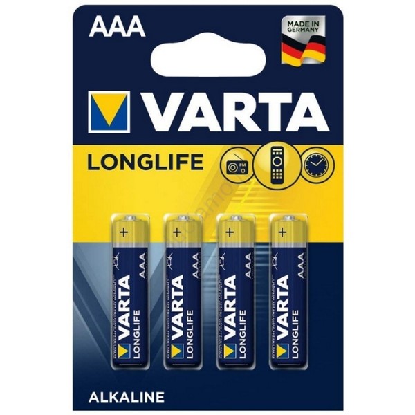 batterie 4 aaa mini stilo alkaline varta 