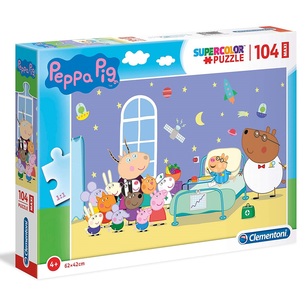 puzzle supercolor 104 pezzi peppa pig