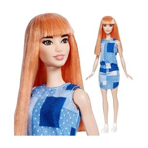 barbie fashionista patchwork denim bambola 