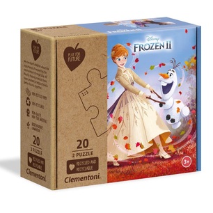 2 mini puzzle da 20 pezzi di frozen - clementoni