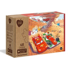 3 puzzle da 48 pezzi cars - clementoni