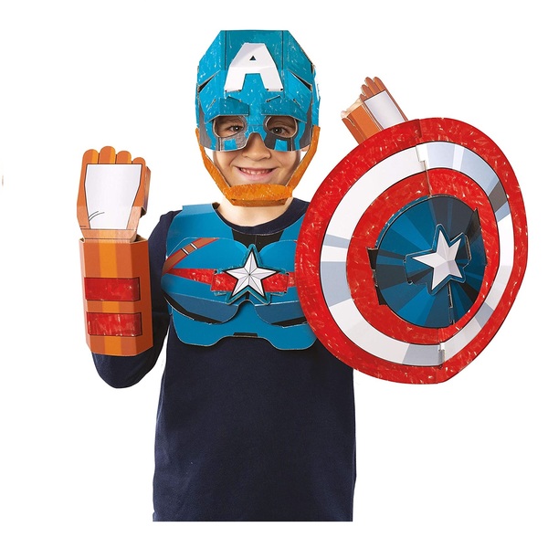 Simmetrico e super dettagliato, simpatico e adorabile bambino da supereroe Capitan  America · Creative Fabrica