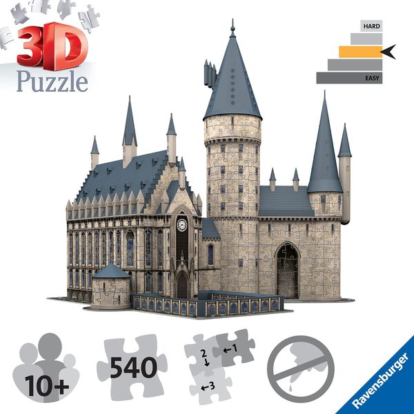 puzzle 3d sala grande del castello harry potter 