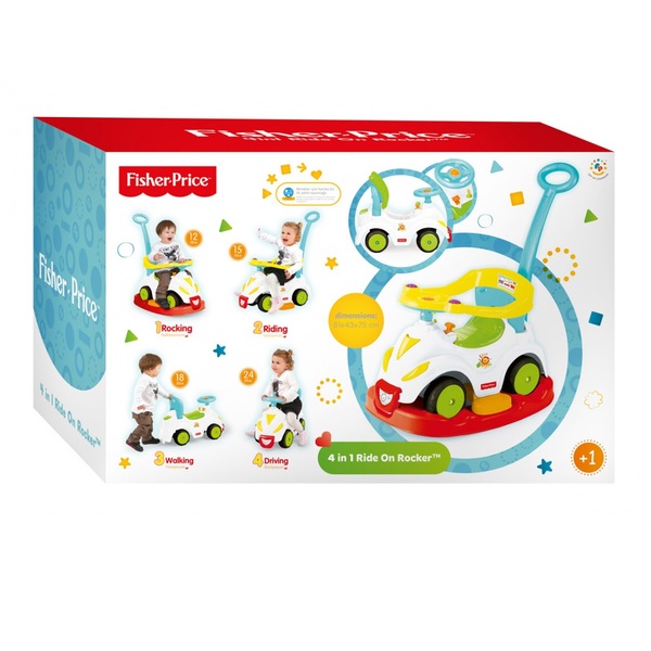 primipassi 4 in 1 con asta fisher price 