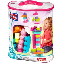 mega bloks sacca rosa 80 pezzi