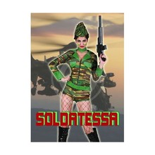 costume soldatessa taglia unica