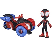 spidey spiderman 10 cm con moto