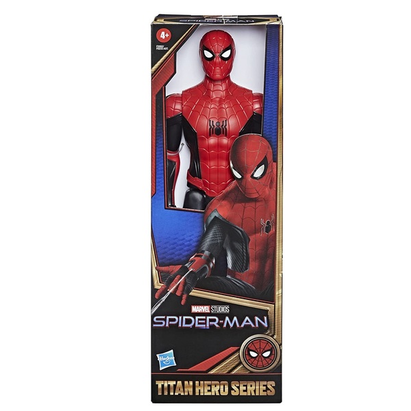 spiderman con tuta nera e rossa