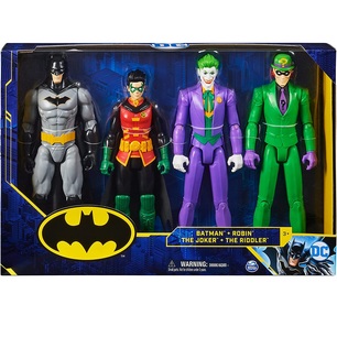 set 4 personaggi batman - robin - the joker - the riddler
