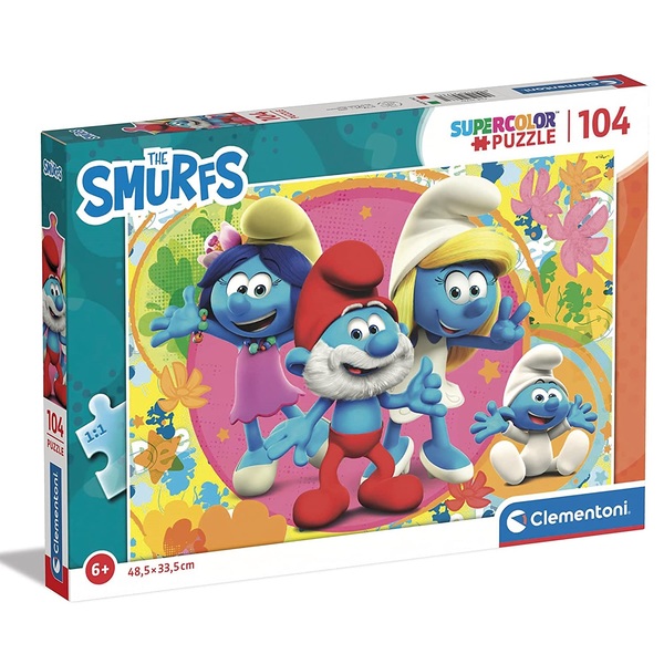 puzzle 104 pezzi puffi 