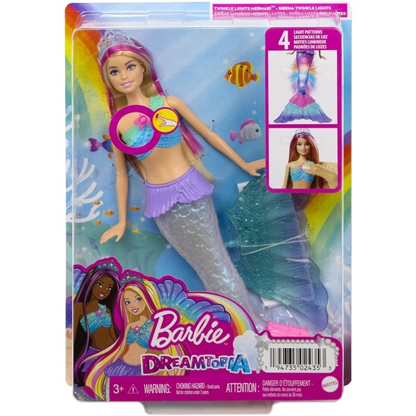 barbie dreamtopia sirena luci scintillanti