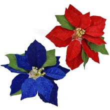 stella di natale rossa blu e bianca 