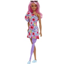 barbie capelli rosa gamba protesica