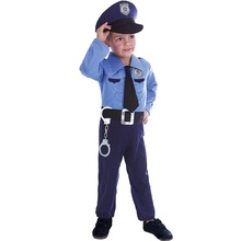 costume poliziotto con muscoli 4-6 anni