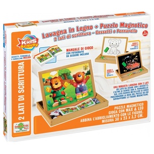 lavagna in legno + puzzle maghetico