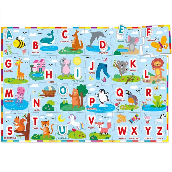 il puzzle gigante dell'alfabeto