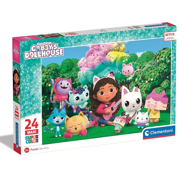 maxi puzzle 24 pezzi gabby's dollhouse