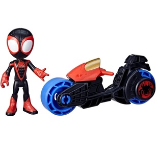 spidey con moto nera