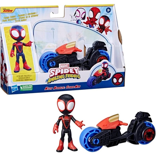 spidey con moto nera