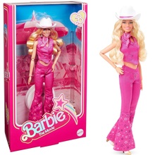 barbie margot robbie con abito western rosa