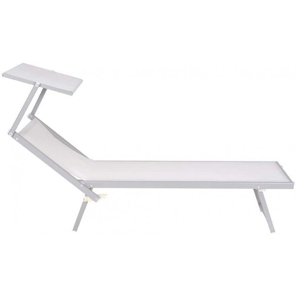 lettino pieghevole con parasole