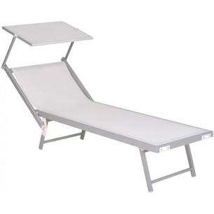 lettino pieghevole con parasole
