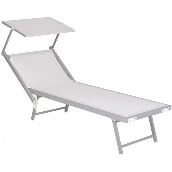 lettino pieghevole con parasole