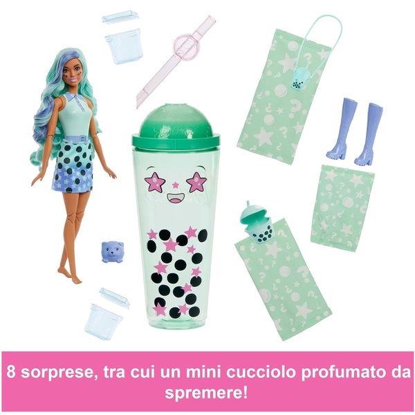 barbie pop reveal serie bubble tea verde