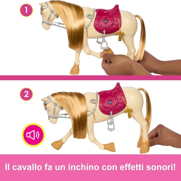 barbie cavallo interattivo con luci