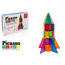 picasso tiles magnetic piastrelle rocket 32 pz