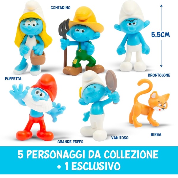 set da 6 personaggi dei puffi