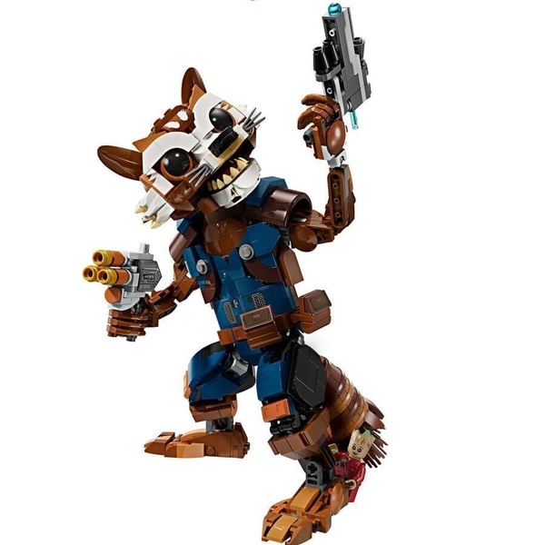 lego rocket & baby groot