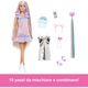barbie fun & fancy con lunghissimi capelli biondi ed extension