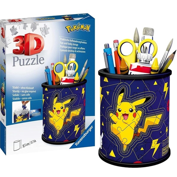 puzzle 57 pezzi 3d portapenna pokemon 