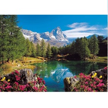 puzzle 1000 pezzi lago alpino con cervino