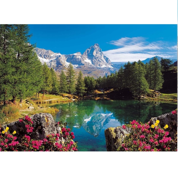 puzzle 1000 pezzi lago alpino con cervino