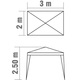gazebo con struttura in ferro 2x3