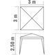 gazebo con struttura in ferro 3x3
