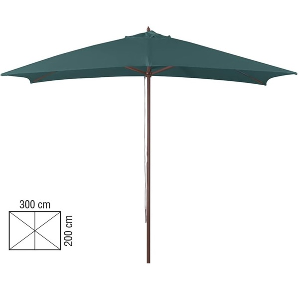 ombrellone legno 3x2 verde