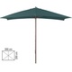 ombrellone legno 3x2 verde