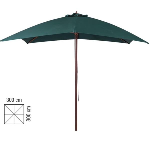 ombrellone legno 3x3 verde